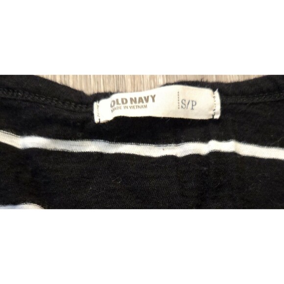 Old Navy womens small black‎ and white Striped 3/4 Sleeve loose - Picture 4 of 5